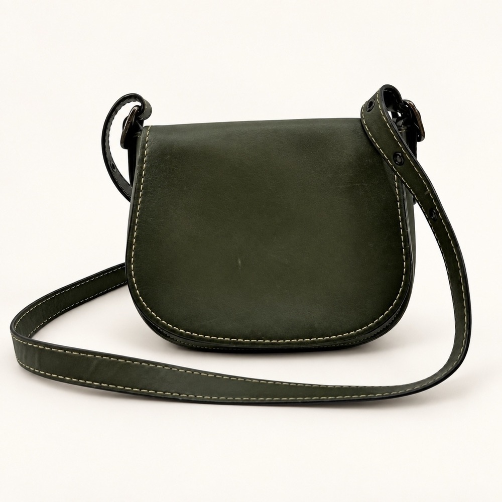 Coach 1941 Saddle Bag 23 Dark Green Glovetanned Leather Crossbody 55036 Heritage